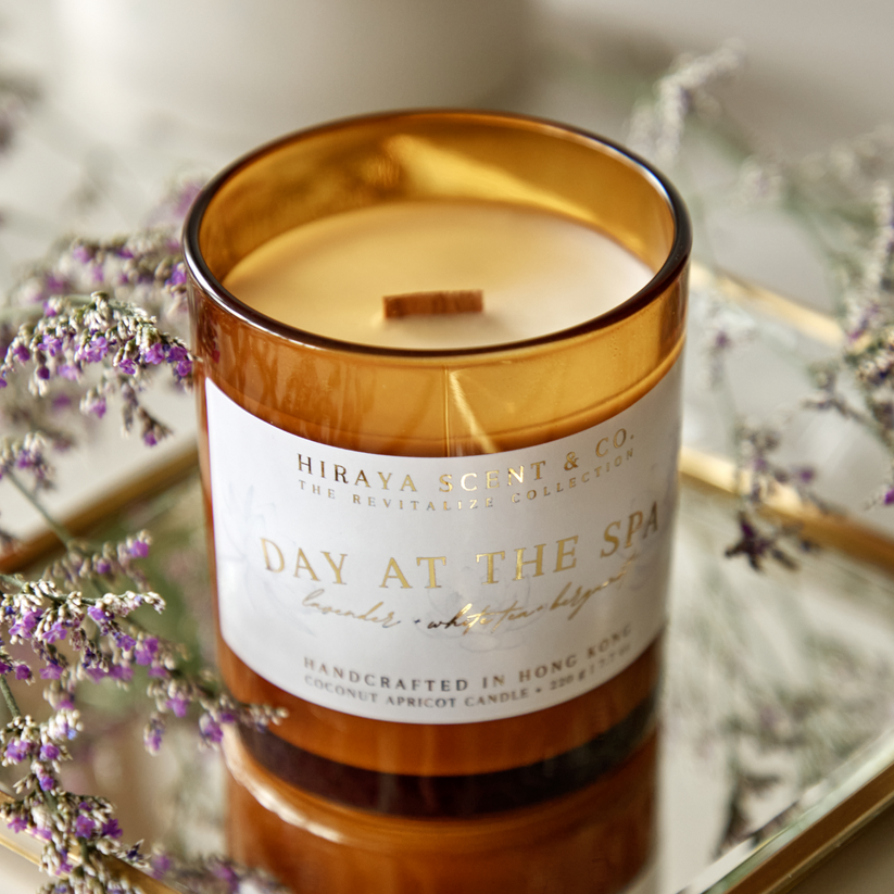 A Hirata Scent & Co. candle named Day at the Spa